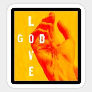Love God - Golden Light Sticker